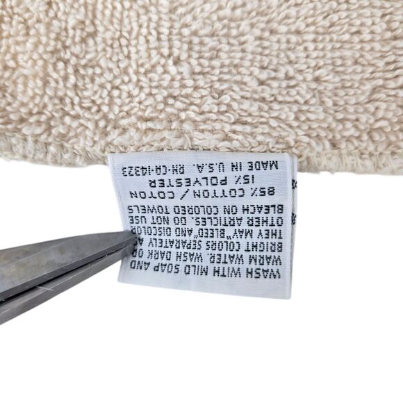 Lot 2 Vtg JP Stevens Utica Fine Arts Washcloth Flower Trellis Beige Multicolor - Picture 9 of 9